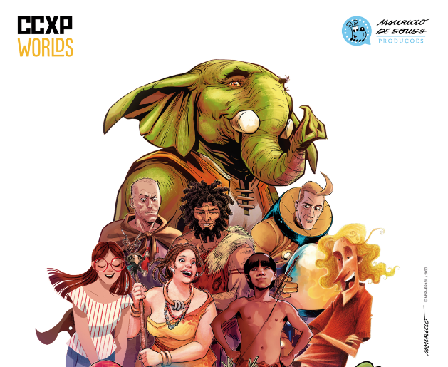 Pôster oficial da CCXP Worlds celebra 50 anos da revista da Mônica