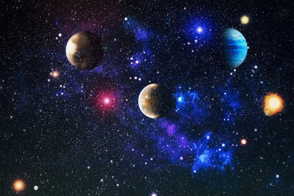 Imagem gráfica com os 6 seres estelares