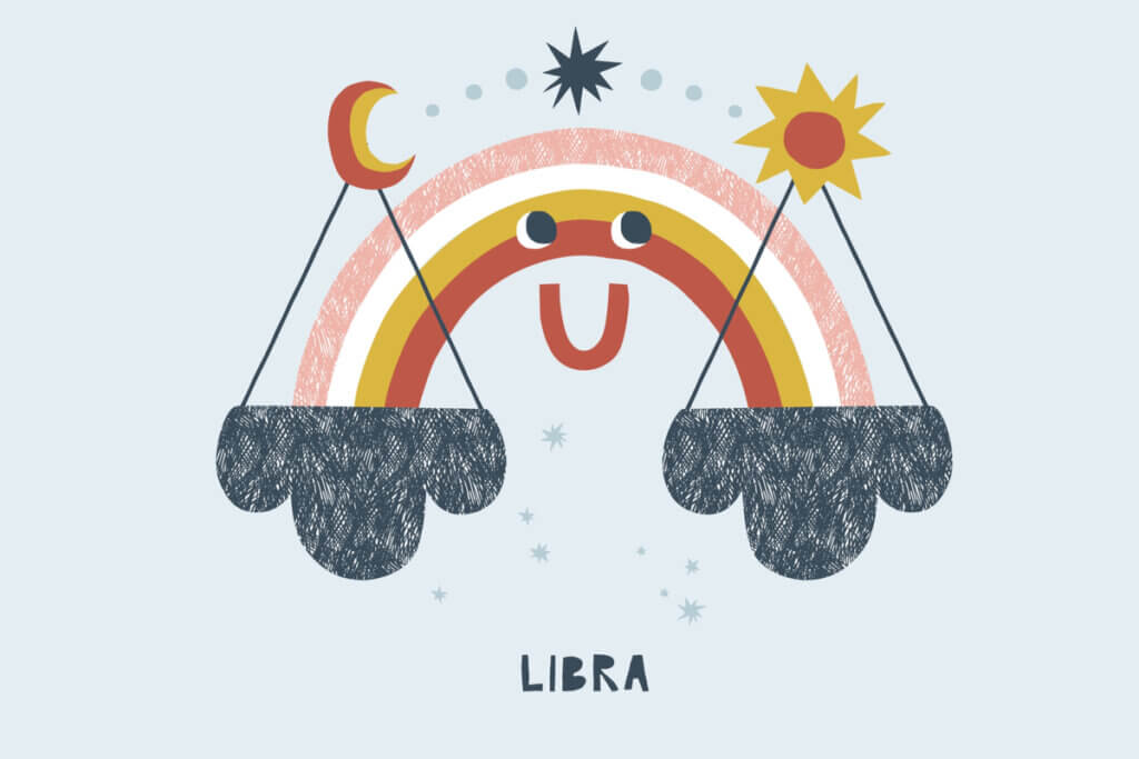 Ilustração do signo de Libra