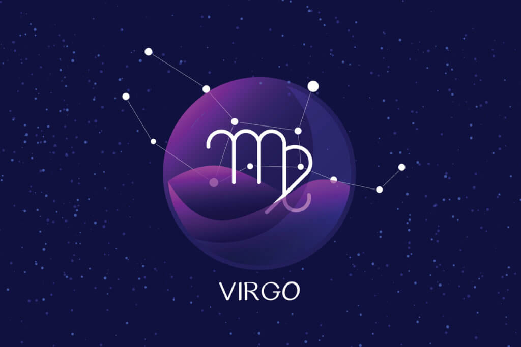 Símbolo do signo de Virgem e constelação 
