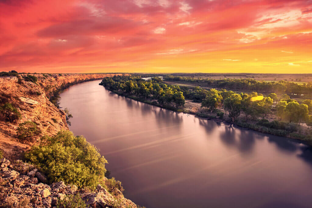 Imagem aérea do Rio Murray