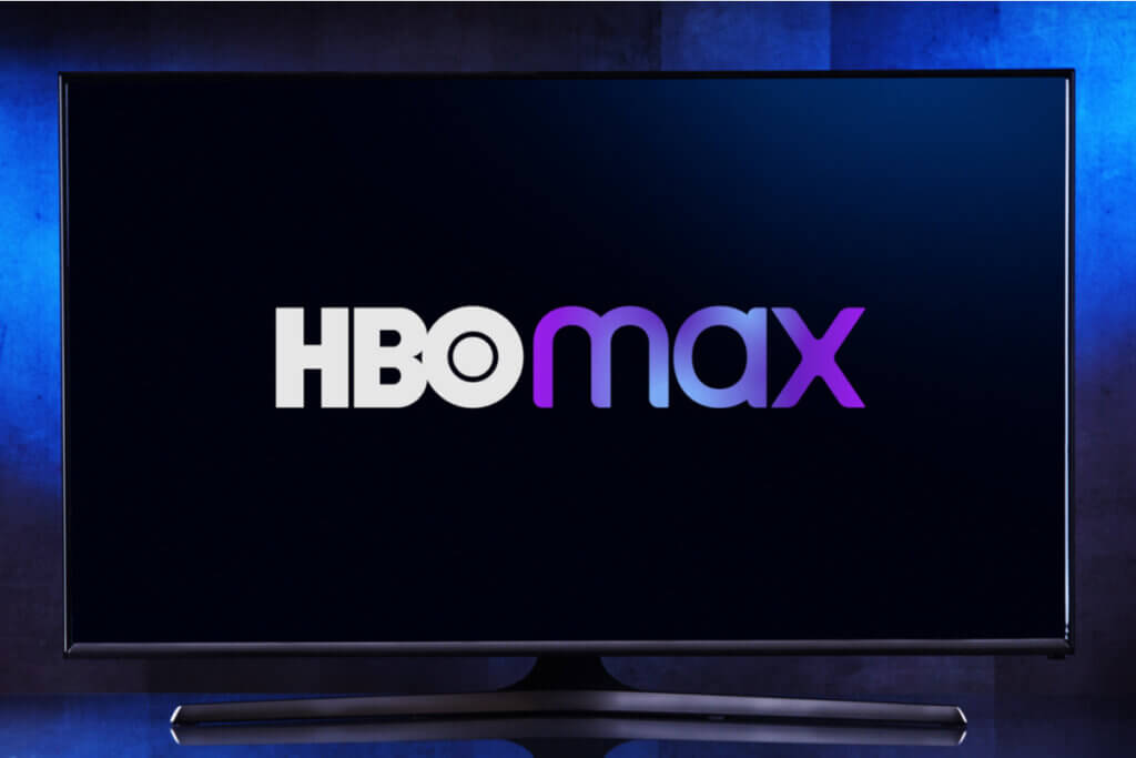 Ilustração de uma televisão com o logo do HBO Max