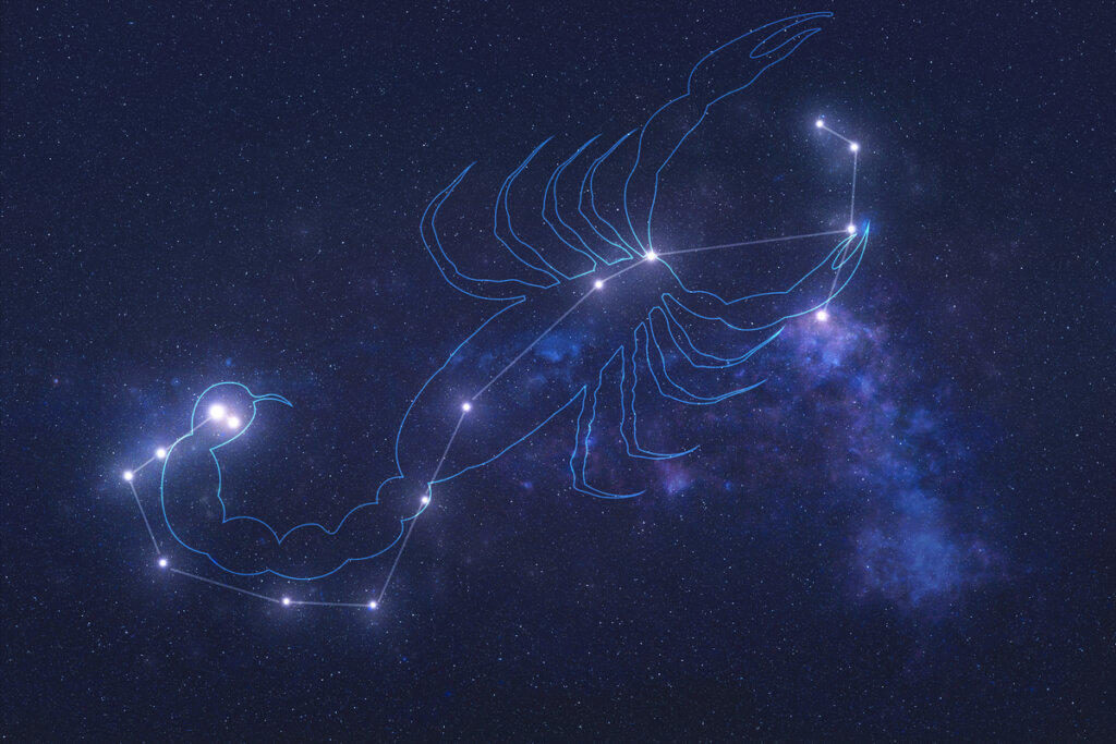 Ilustração da constelação do signo de Escorpião