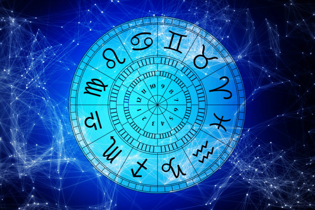 12 signos do zodíaco em círculo