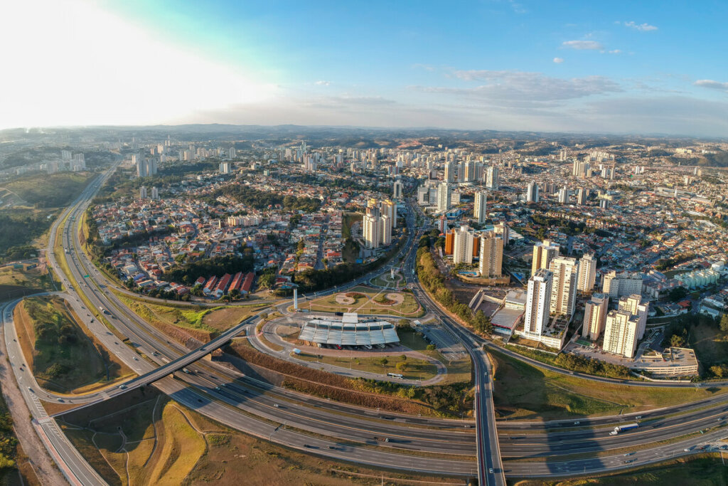 Vista aérea da cidade de Jundiaí 