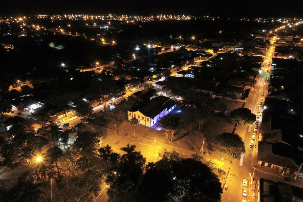 Vista aérea da cidade Chapada dos Guimarães 