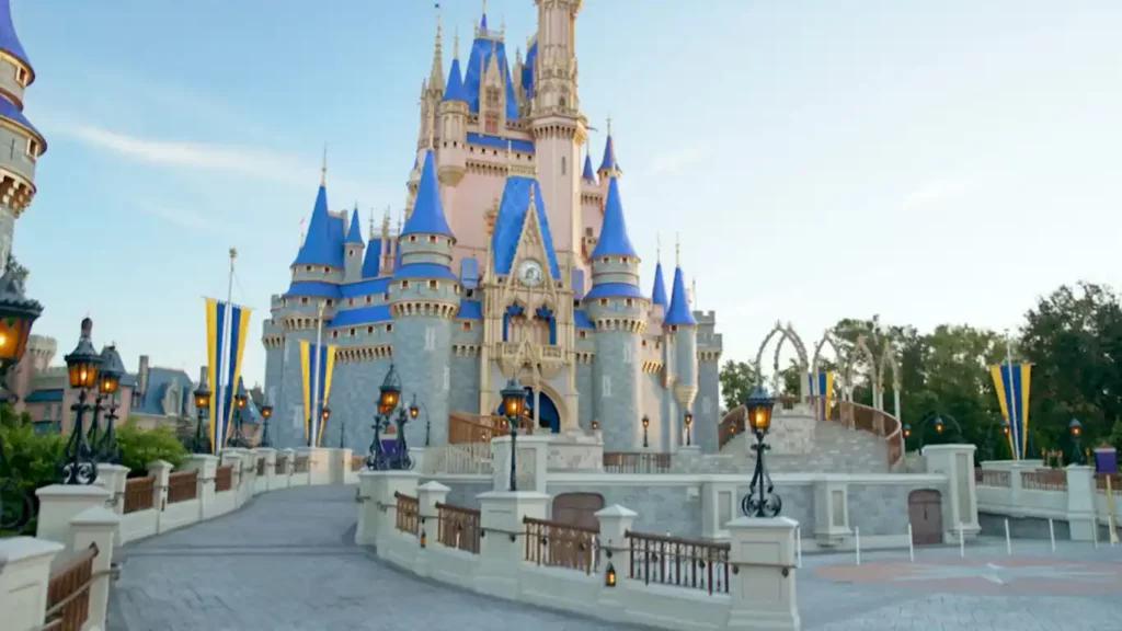 Castelo da Cinderela no parque da Disney em Orlando.
