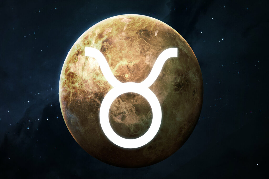Ilustração do signo de Touro no planeta Vênus