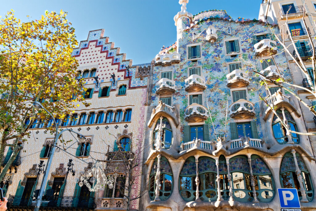 Fachadas da Casa Batlló e Casa Amatller.