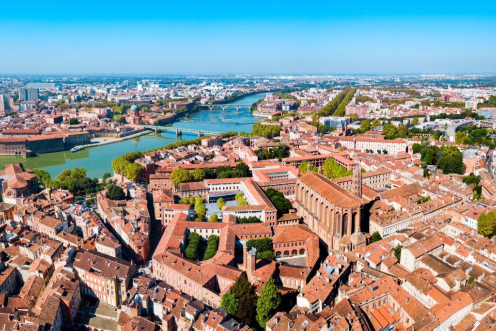Vista panorâmica de Toulouse, na França