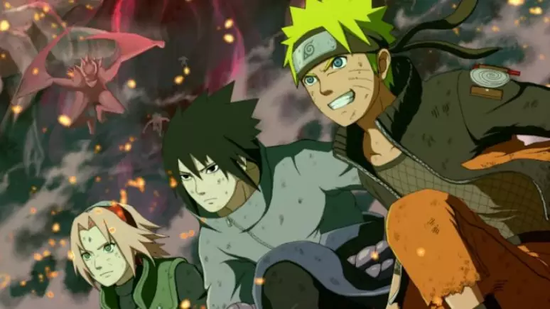 Imagem com personagens digitais do anime e jogo Naruto.
