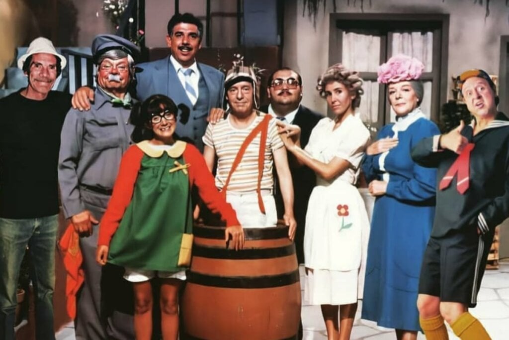 Imagem da turma do seriado de Chaves