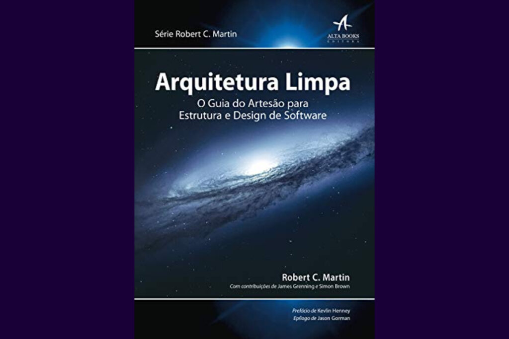 Capa do livro "Arquitetura limpa: O guia do artesão para estrutura e design de software"