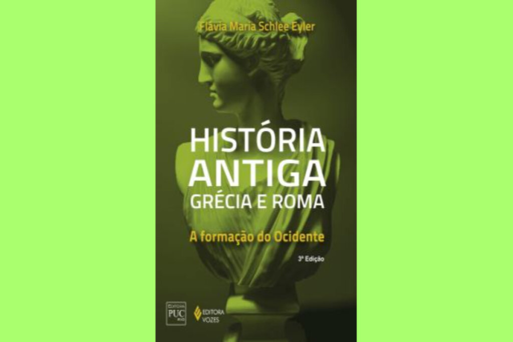 Capa do livro 'História Antiga: Grécia e Roma' em tons de verde
