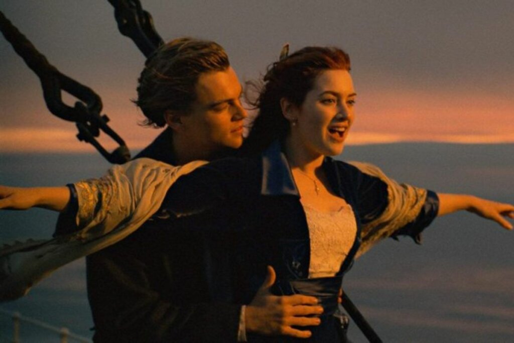 Rose e Jack no filme 'Titanic'
