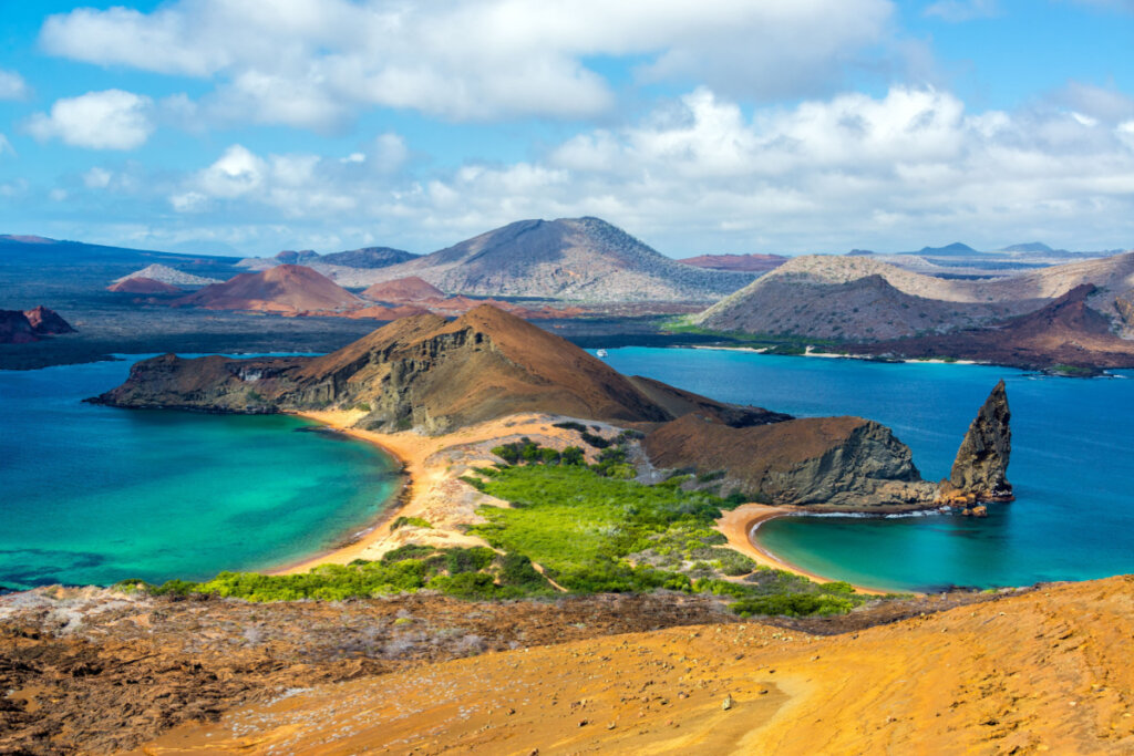 Ilhas Galápagos vista de cima