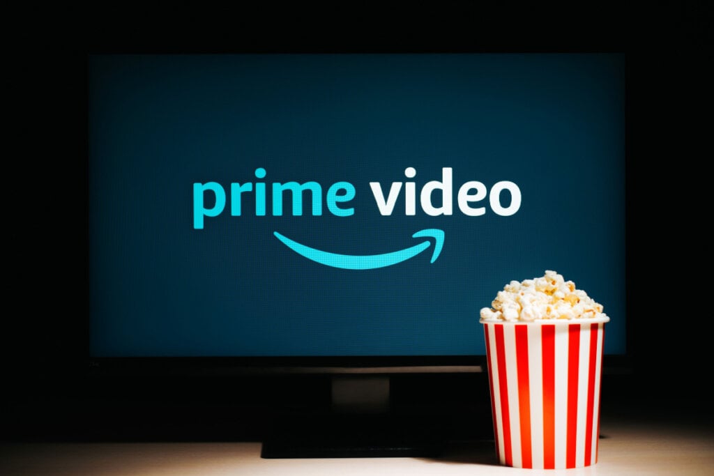 Logo Prime Video com pipoca