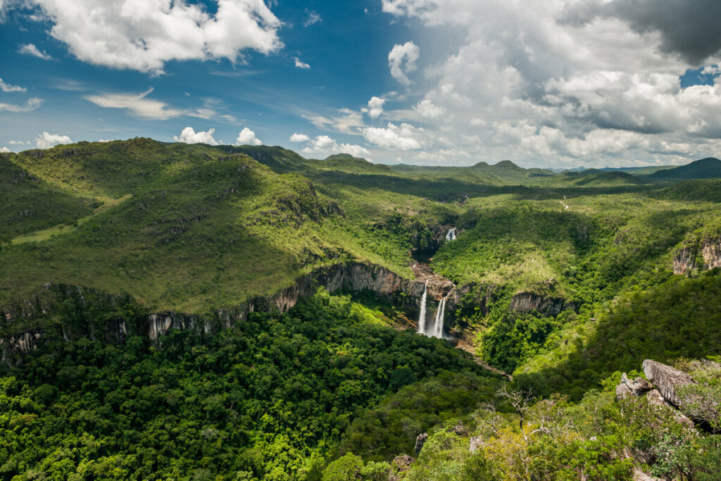 Imagem aérea da Chapada dos Veadeiros