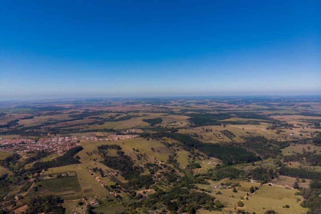 Imagem aérea da cidade de São Manuel