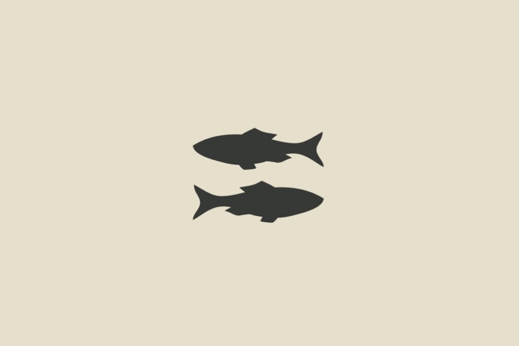 Ilustração do signo de peixes