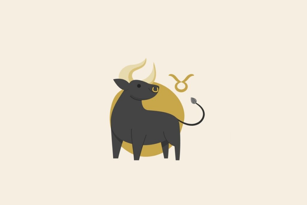 Ilustração do signo de touro 