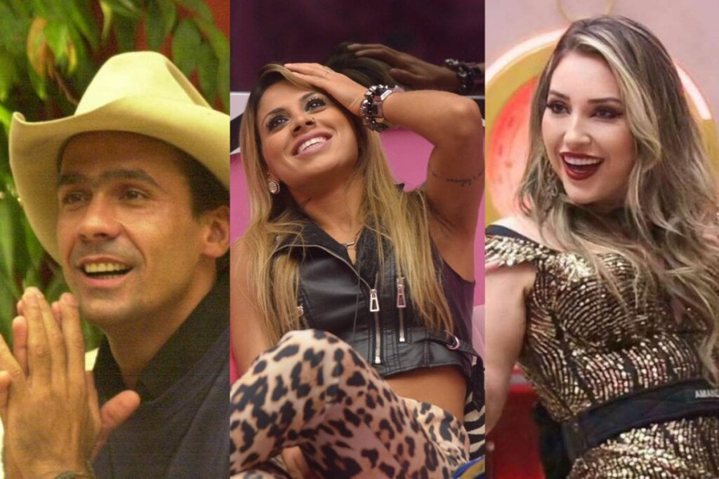 Rodrigo Cowboy, Vanessa Mesquita e Amanda Meireles no BBB