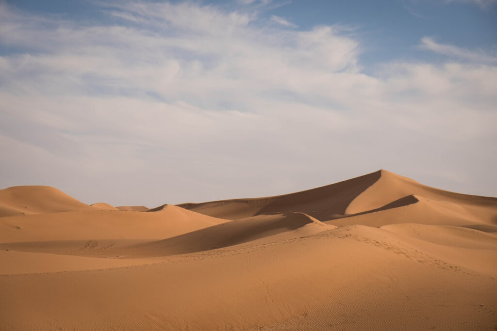 Dunas de areia do deserto do Saara