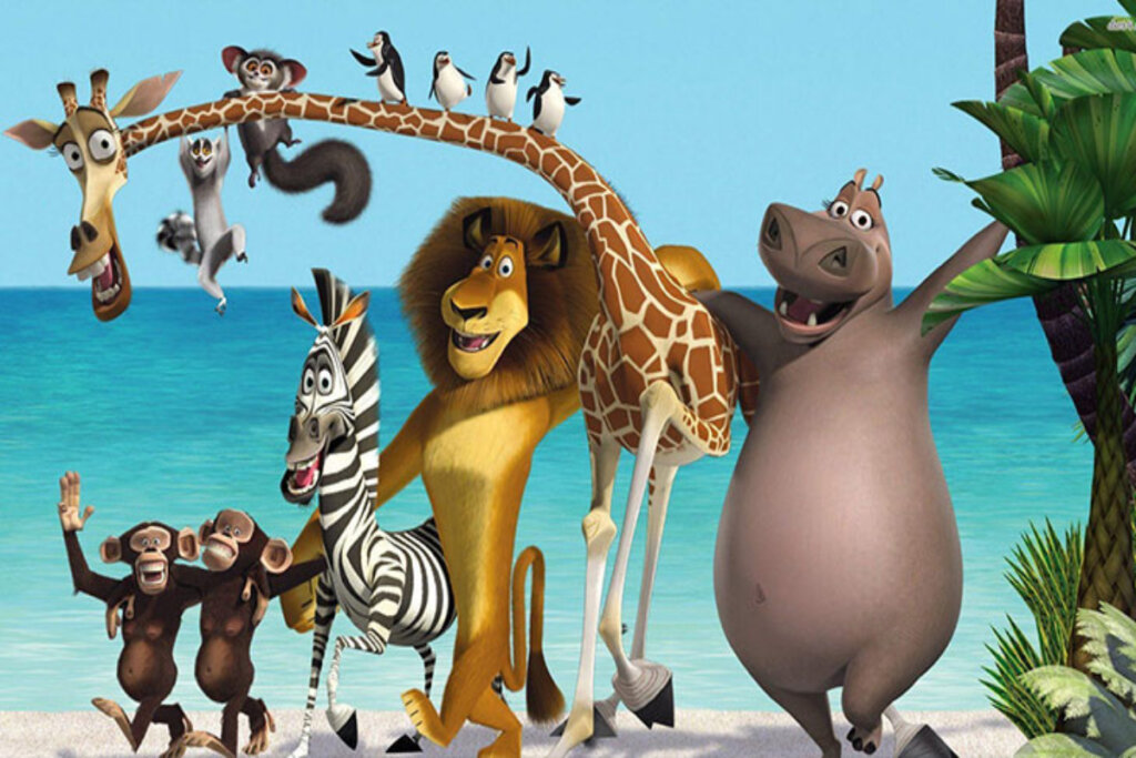 Personagens do filme "Madagascar".