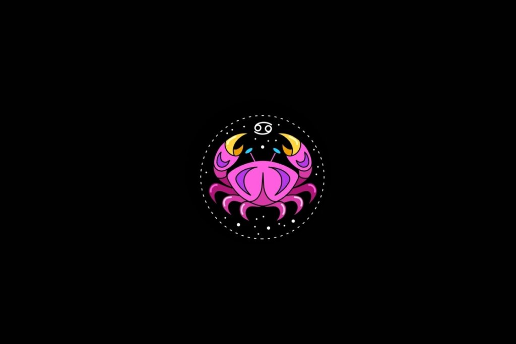 Ilustração de um caranguejo representando o signo de câncer