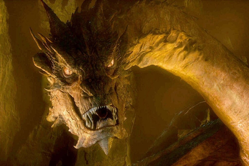 Dragão em "O Hobbit: A Desolação de Smaug"
