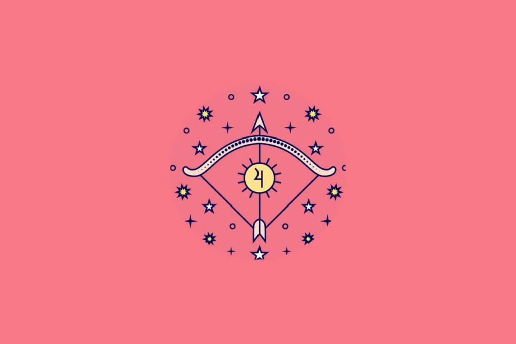 Símbolo de Áries em um fundo rosa