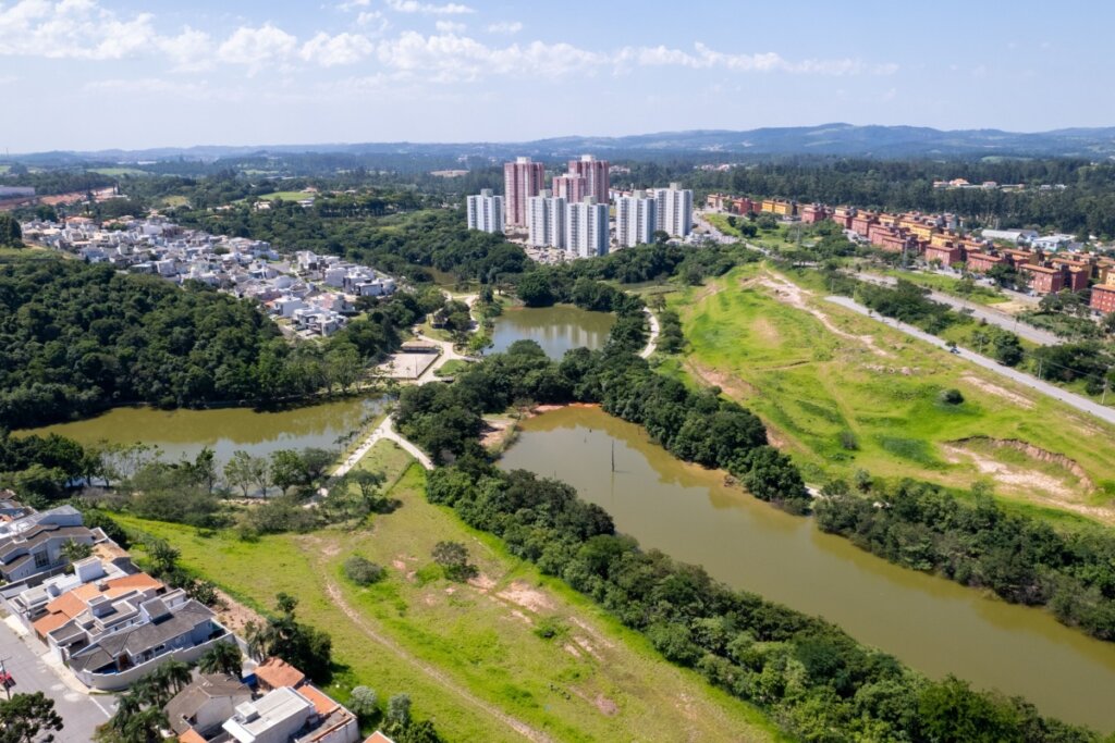 Vista de cima da cidade de Jundiaí, em São Paulo