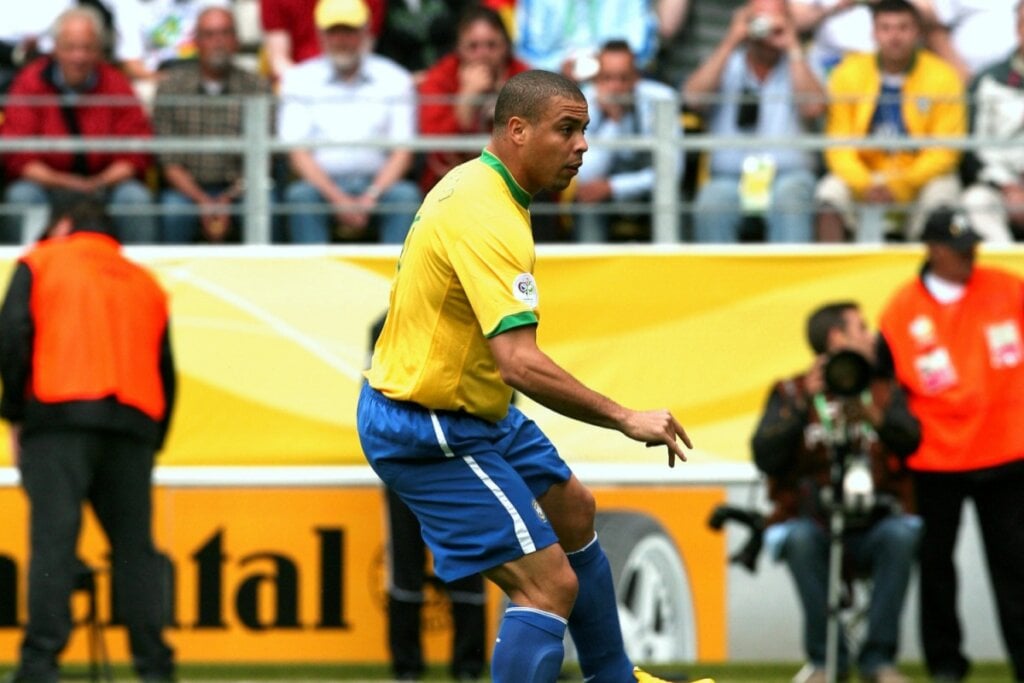 Jogador Ronaldo na Copa do Mundo de 2002