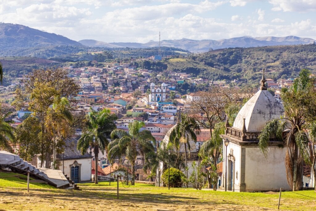 Vista da cidade de Congonhas em Minas Gerais