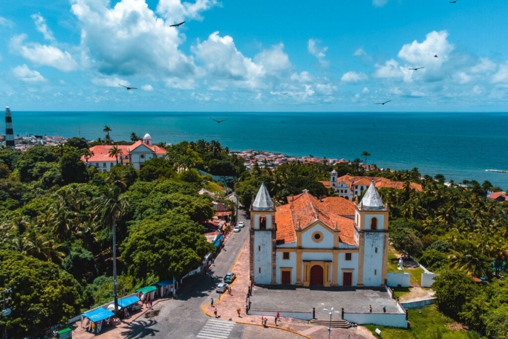 Vista de cima de Olinda em Pernambuco 