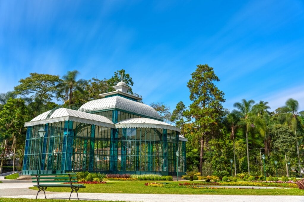 Vista do Palácio de Cristal em Petrópolis 