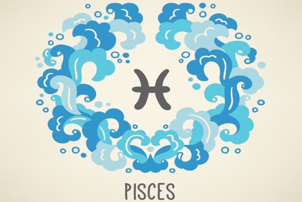 Ilustração do signo de Peixes