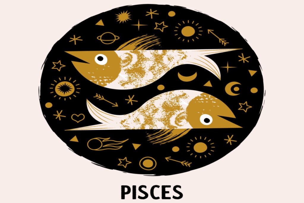 Ilustração do signo de Peixes