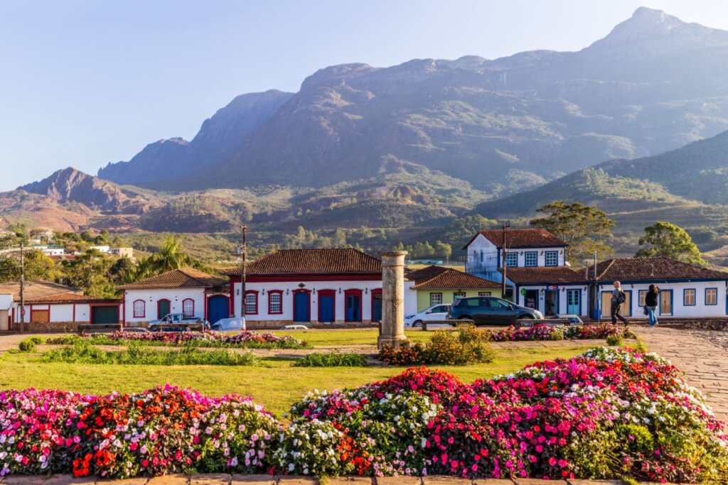 Vista das ruas da cidade de Catas Altas