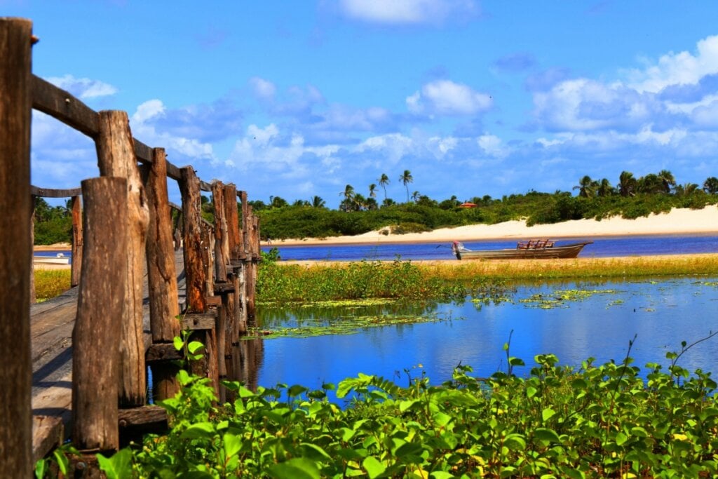 Visão da Lagoa de Ponta Verde em Santo Amaro no Maranhão 