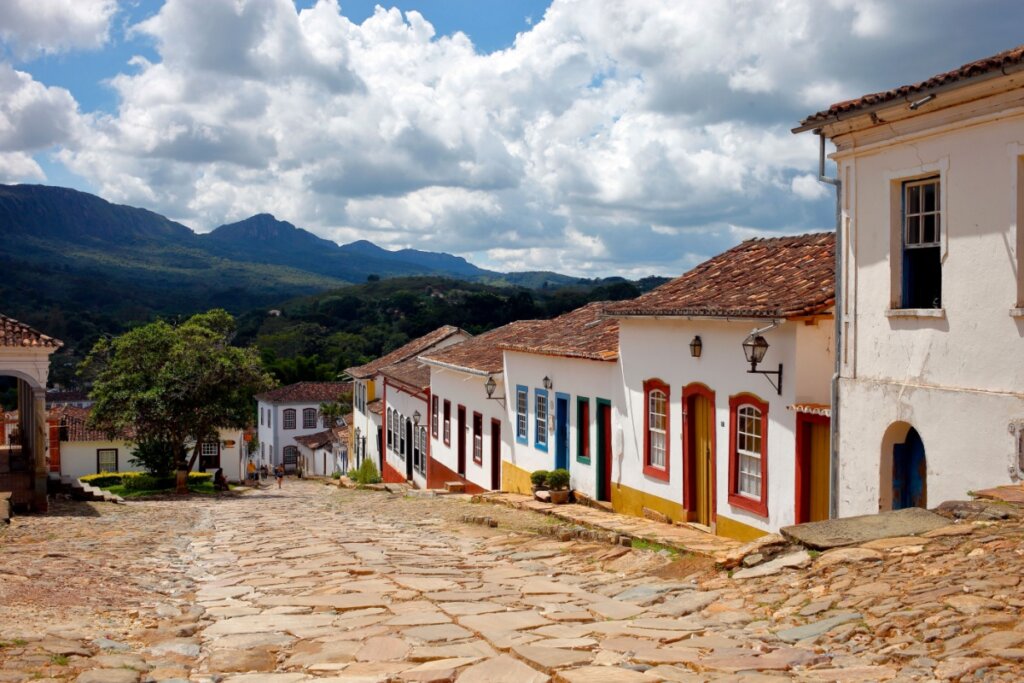 foto de uma rua de Tiradentes, em Minas Gerais