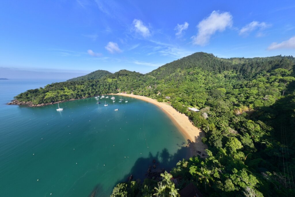 praia em Ubatuba, no litoral Norte