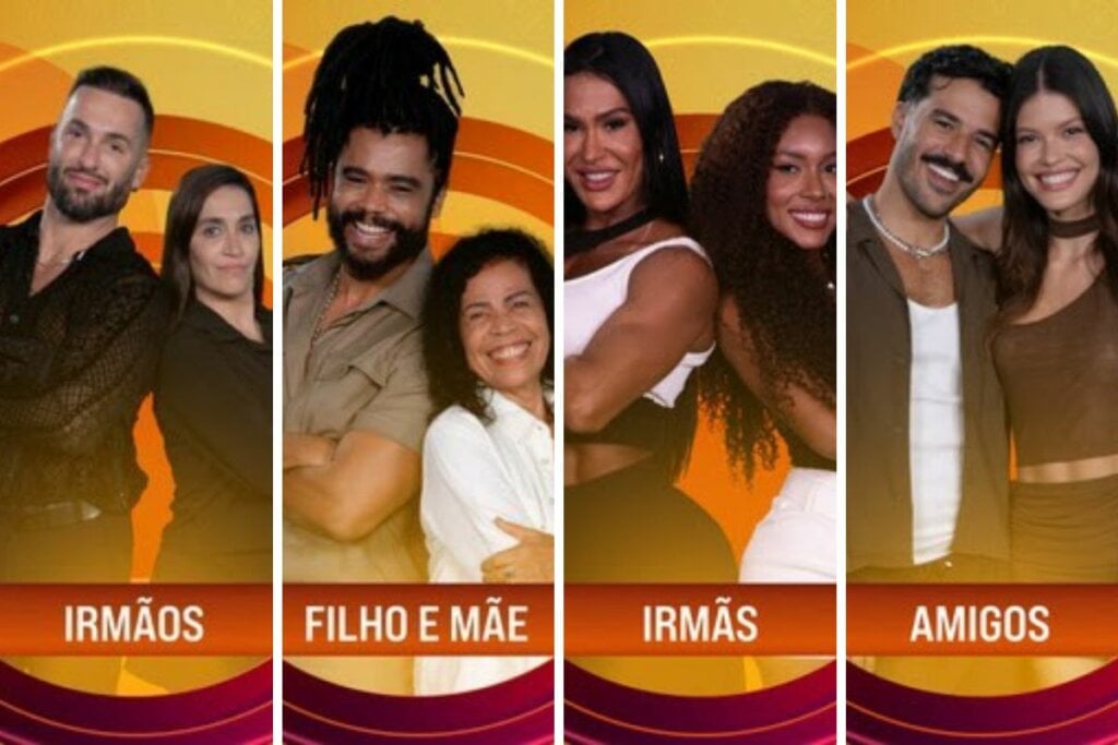 Foto colagem com a imagem dos participantes do camarote do BBB25