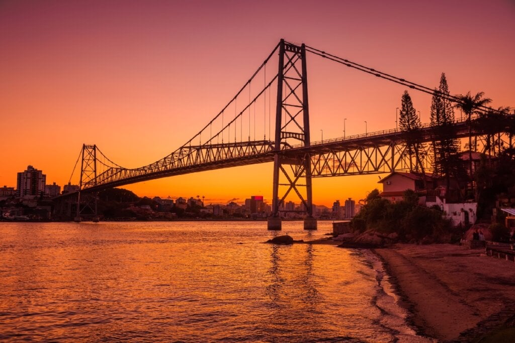 Ponte Hercílio Luz, em Florianópolis 